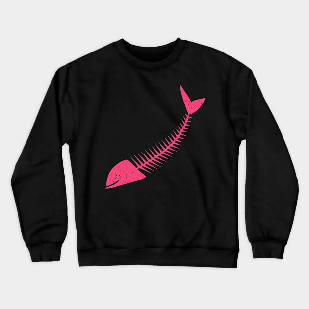 Fishbones - pink Crewneck Sweatshirt by PharaohCloset